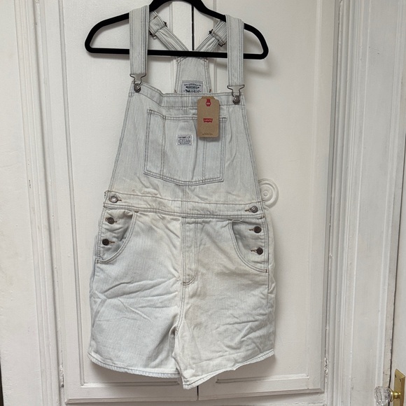 Levi's Denim - Levi's Off-White Denim Overall Shorts